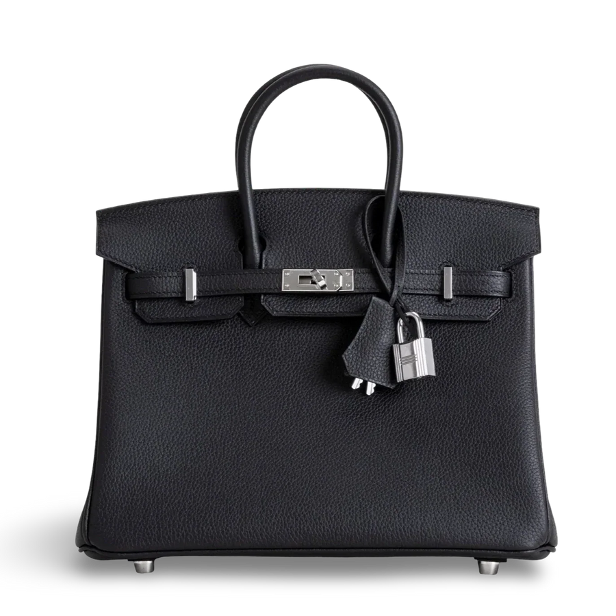 Birkin 25 Black Togo Palladium Hardware K Stamp