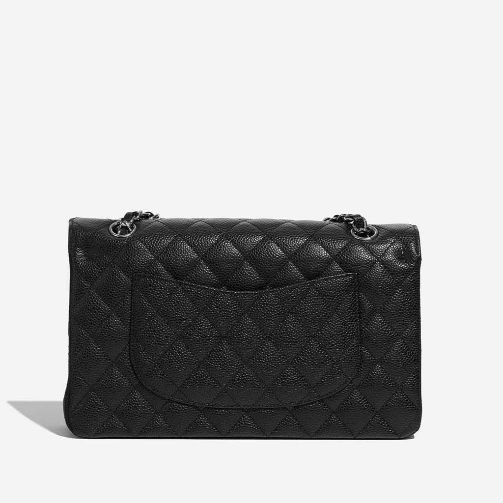 Classic Double Flap Bag Quilted Caviar Medium SHW