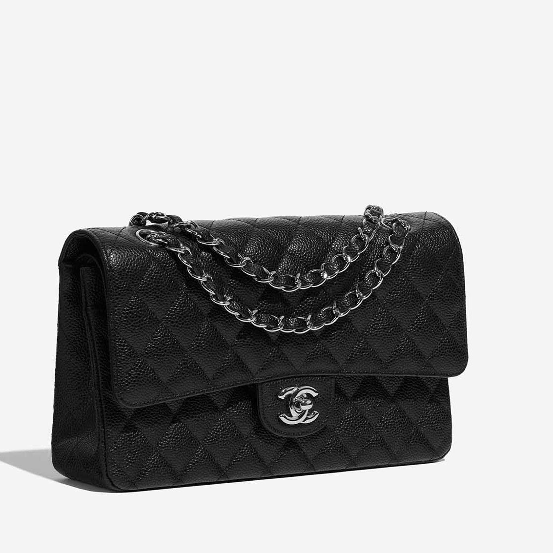 Classic Double Flap Bag Quilted Caviar Medium SHW