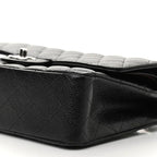 Classic Double Flap Bag Quilted Caviar Medium SHW