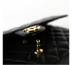 Classic Double Flap Bag Quilted Caviar Medium Gold Hardware