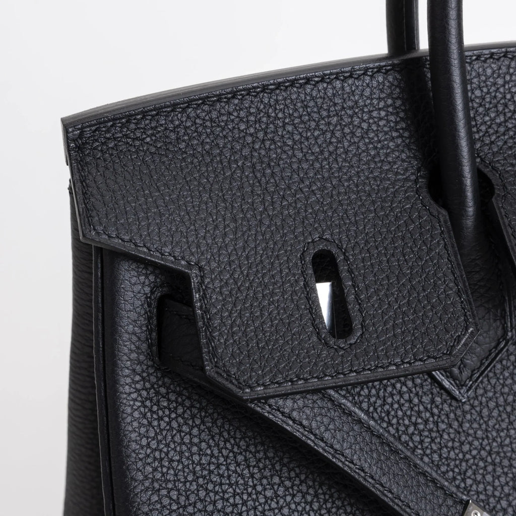 Birkin 25 Black Togo Palladium Hardware W Stamp