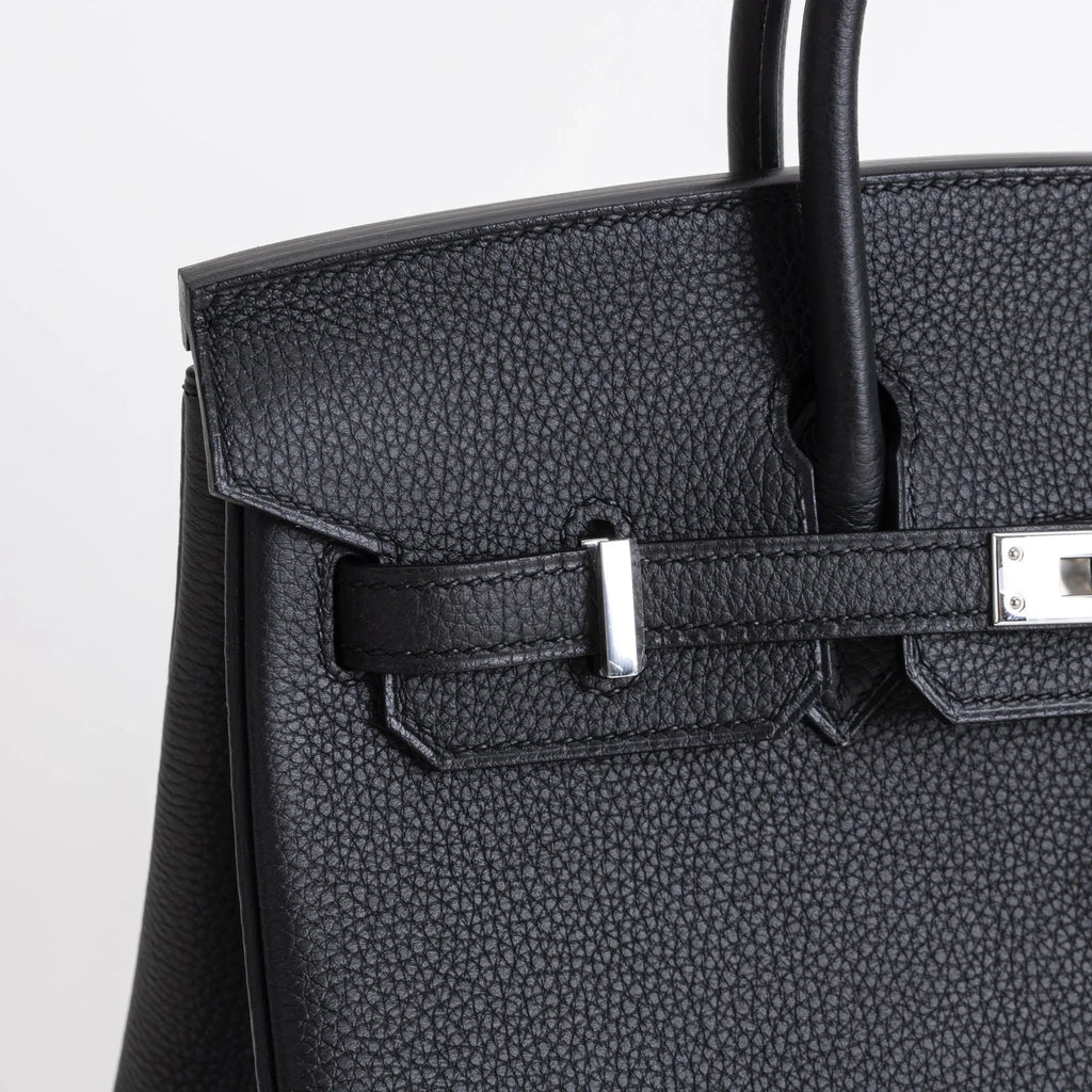 Birkin 25 Black Togo Palladium Hardware W Stamp