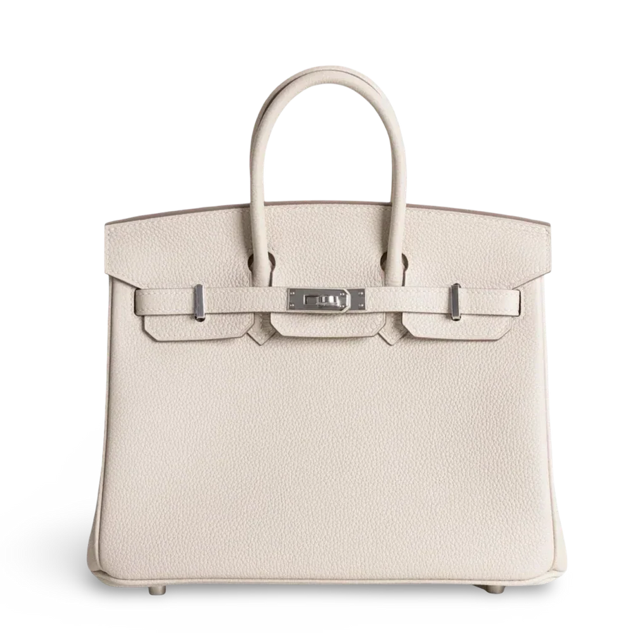 Birkin 25 Craie Togo Palladium Hardware