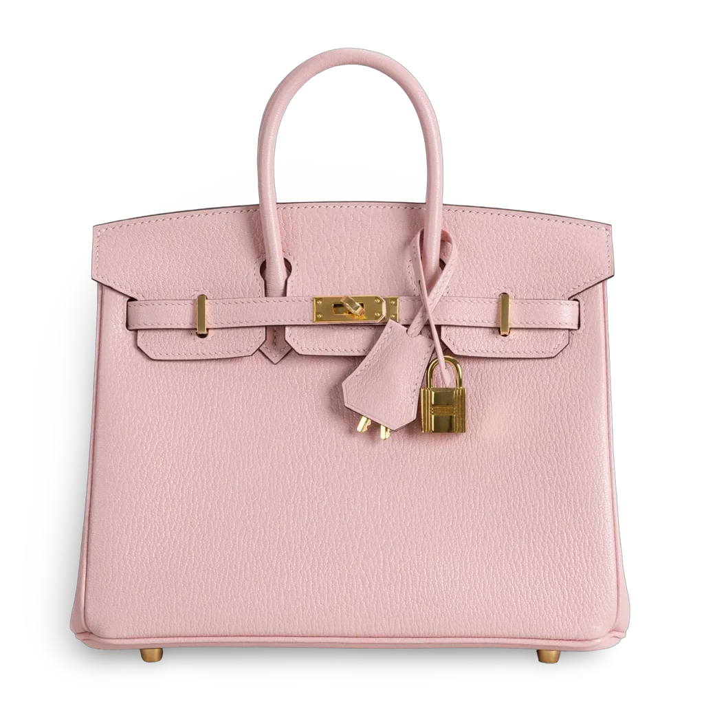 Birkin 25 Chevre Leather Rose Sakura Gold Hardware