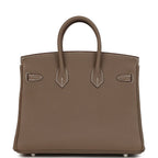 Birkin 25 Etoupe Togo Palladium Hardware