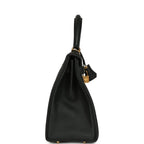Kelly Retourne 28 Black Togo Gold Hardware