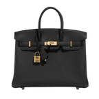 Birkin 25 Black Togo Gold Hardware G Stamp