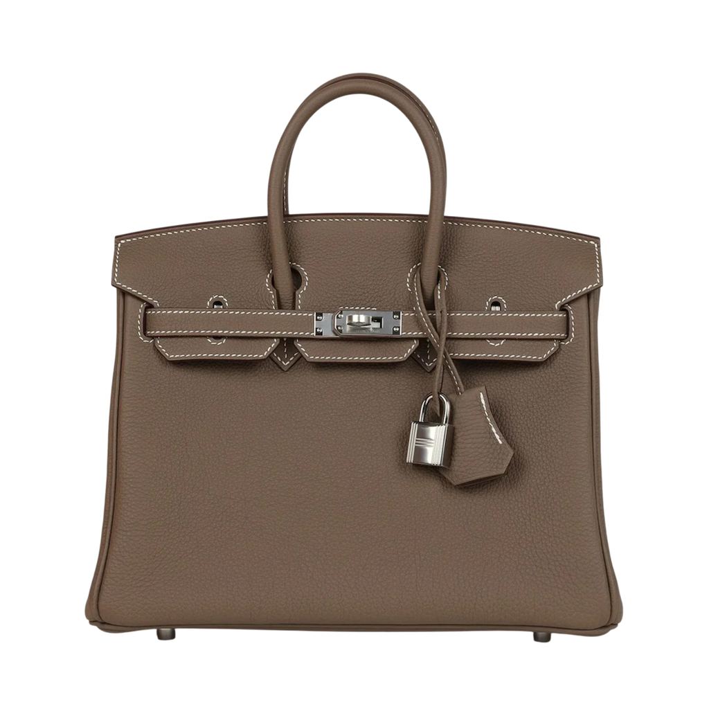 Birkin 25 Etoupe Togo Palladium Hardware