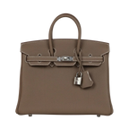 Birkin 25 Etoupe Togo Palladium Hardware