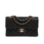 Classic Double Flap Bag Quilted Caviar Small