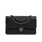 Classic Double Flap Bag Quilted Caviar Medium SHW