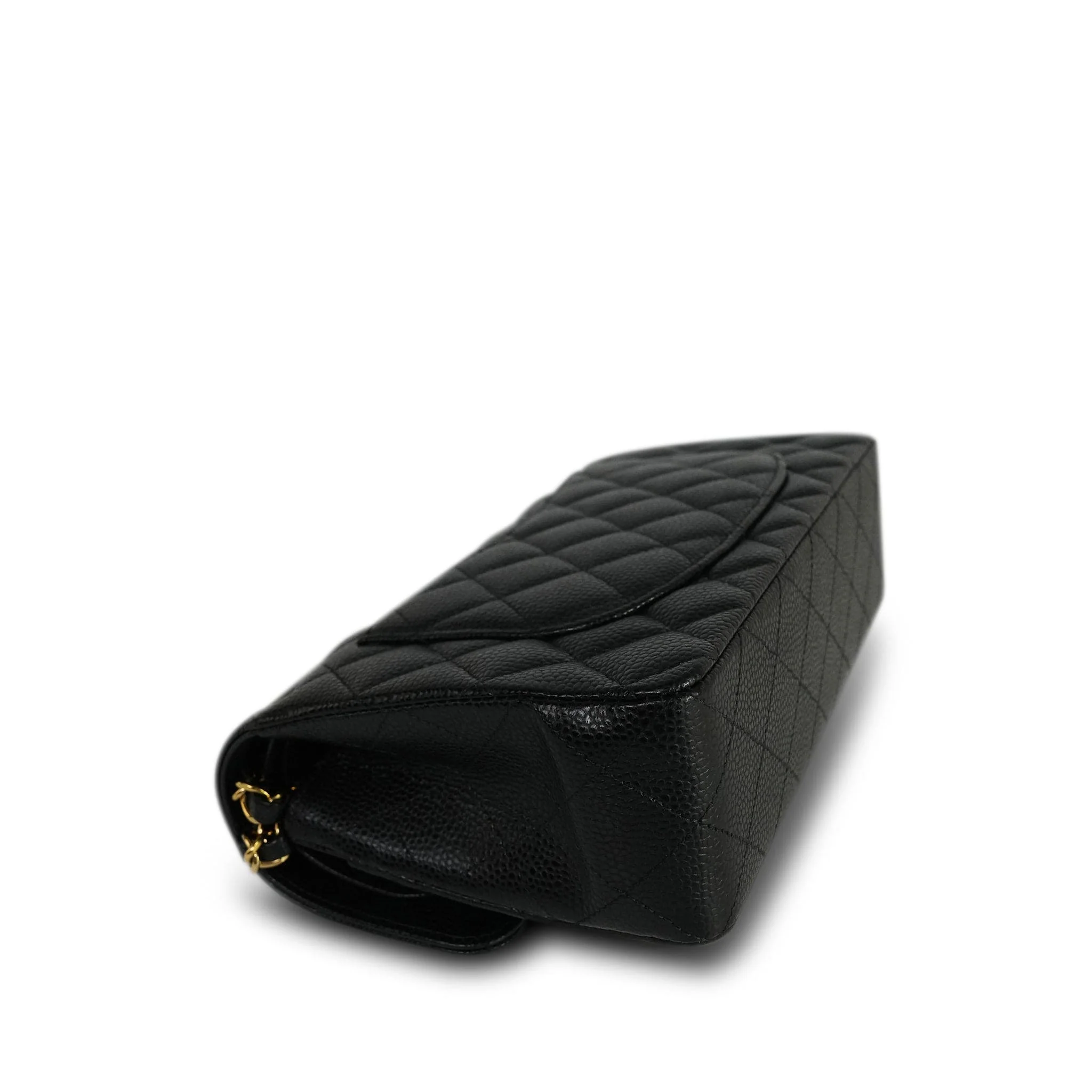 Classic Double Flap Bag Quilted Caviar Small