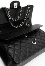 Chanel Classic Double Flap Bag Quilted Caviar Medium -