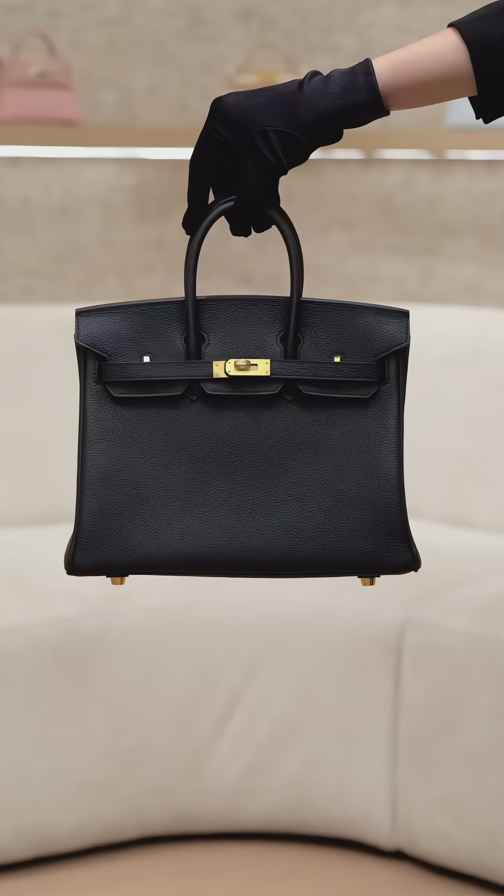 Birkin 25 Black Togo Gold Hardware G Stamp
